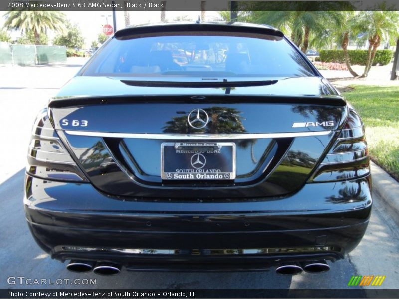 Black / Black 2008 Mercedes-Benz S 63 AMG Sedan