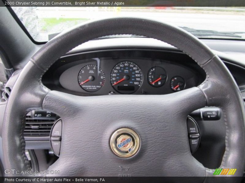 Bright Silver Metallic / Agate 2000 Chrysler Sebring JXi Convertible