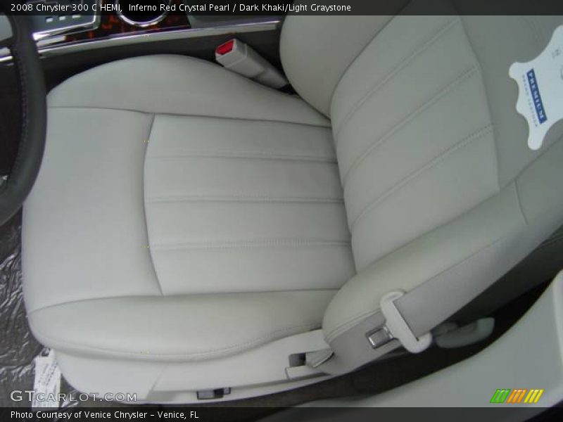 Inferno Red Crystal Pearl / Dark Khaki/Light Graystone 2008 Chrysler 300 C HEMI