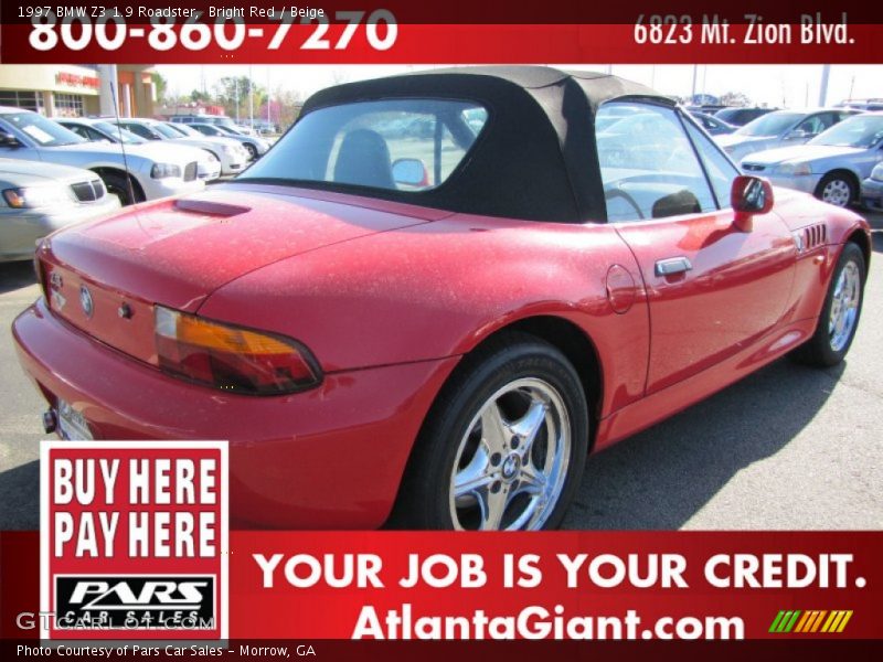 Bright Red / Beige 1997 BMW Z3 1.9 Roadster