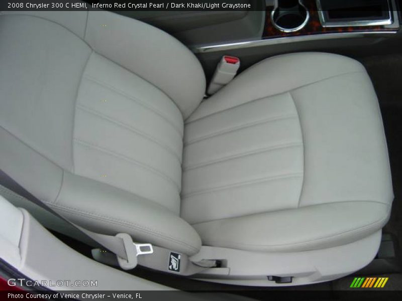 Inferno Red Crystal Pearl / Dark Khaki/Light Graystone 2008 Chrysler 300 C HEMI