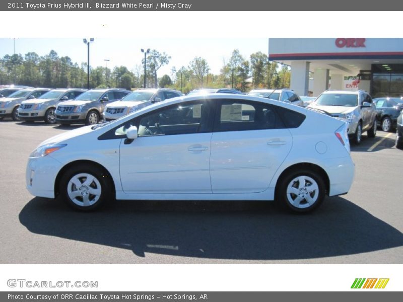 Blizzard White Pearl / Misty Gray 2011 Toyota Prius Hybrid III