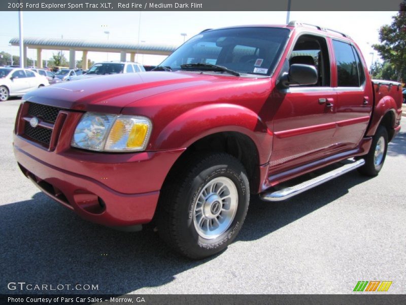 Red Fire / Medium Dark Flint 2005 Ford Explorer Sport Trac XLT