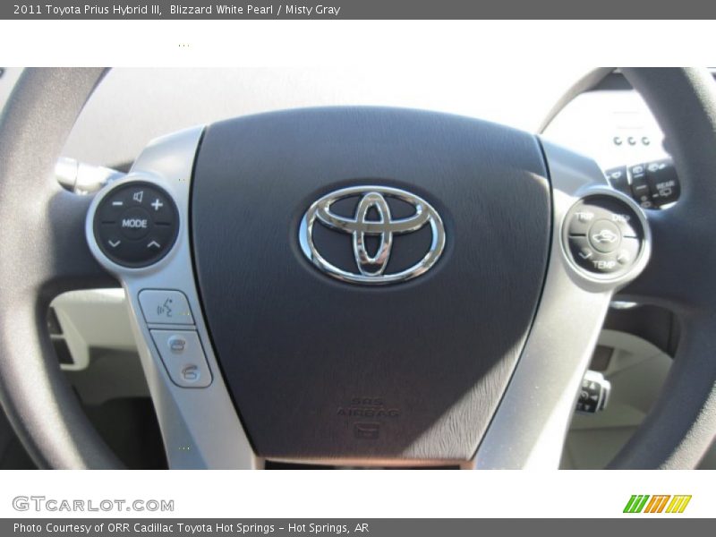 Blizzard White Pearl / Misty Gray 2011 Toyota Prius Hybrid III