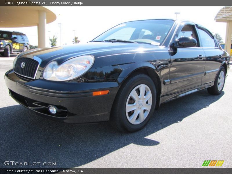 Ebony Black / Beige 2004 Hyundai Sonata V6