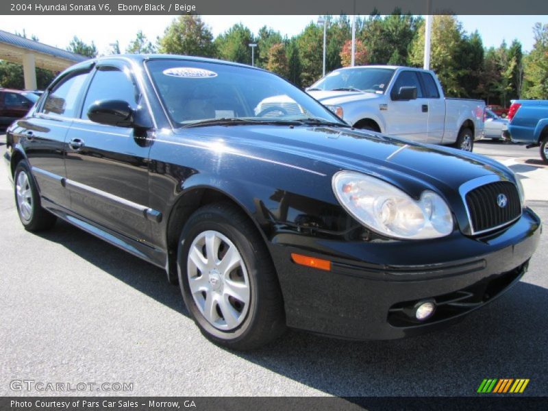 Ebony Black / Beige 2004 Hyundai Sonata V6