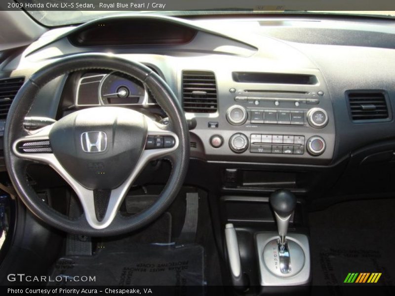 Royal Blue Pearl / Gray 2009 Honda Civic LX-S Sedan