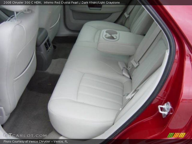 Inferno Red Crystal Pearl / Dark Khaki/Light Graystone 2008 Chrysler 300 C HEMI