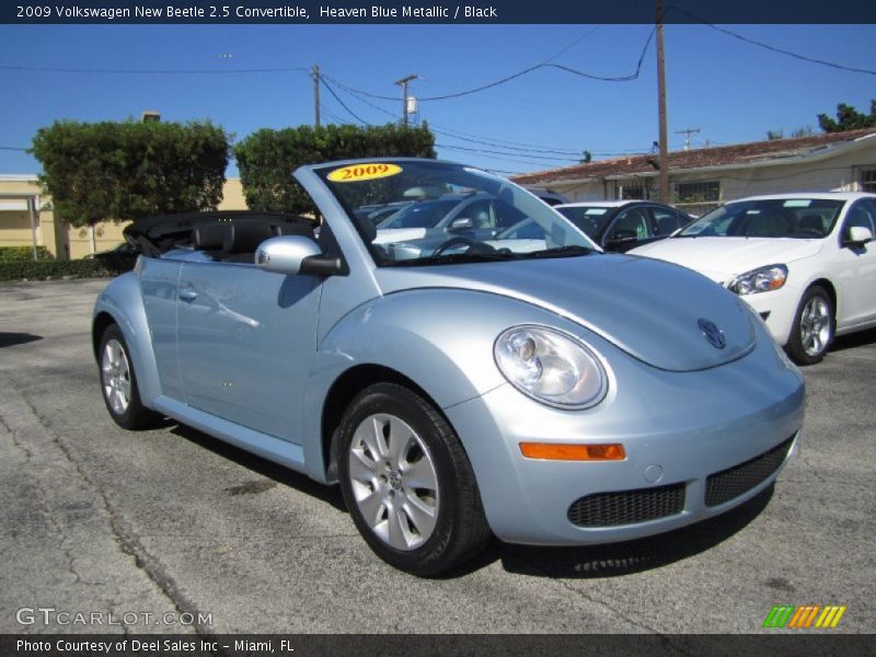 Heaven Blue Metallic / Black 2009 Volkswagen New Beetle 2.5 Convertible