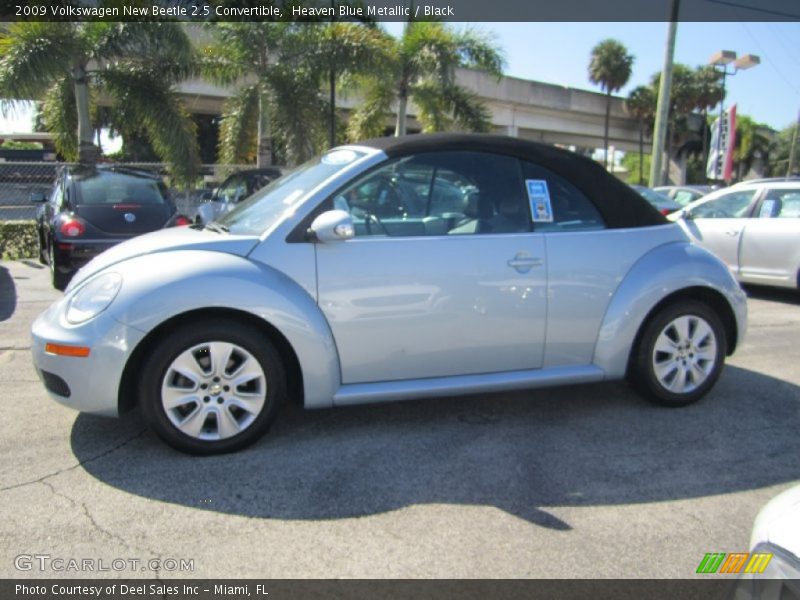 Heaven Blue Metallic / Black 2009 Volkswagen New Beetle 2.5 Convertible