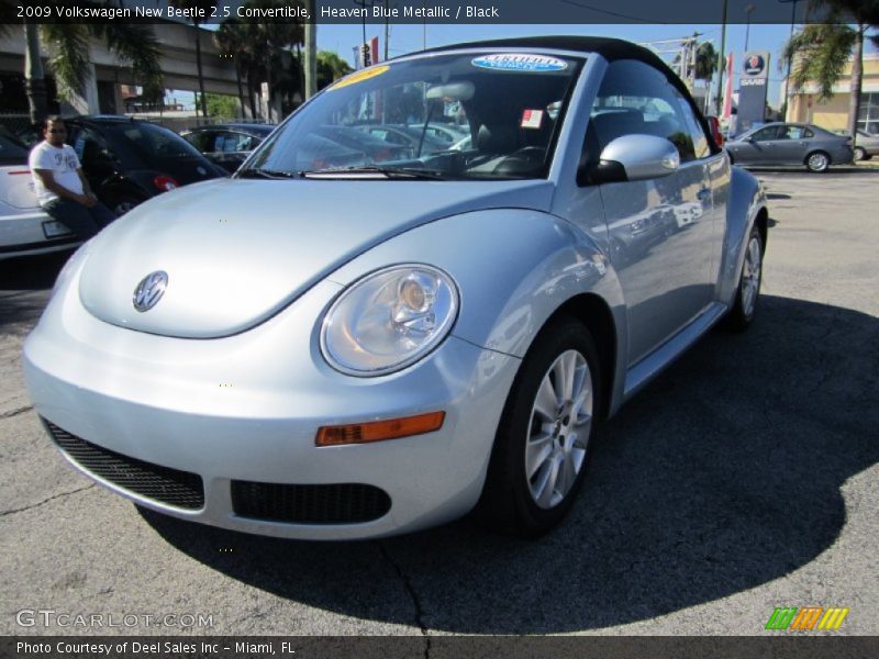 Heaven Blue Metallic / Black 2009 Volkswagen New Beetle 2.5 Convertible