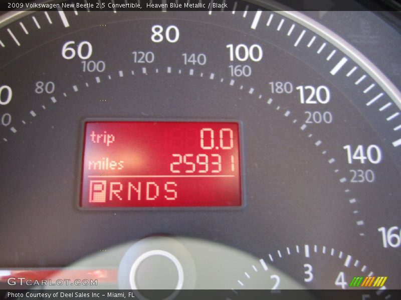 Heaven Blue Metallic / Black 2009 Volkswagen New Beetle 2.5 Convertible
