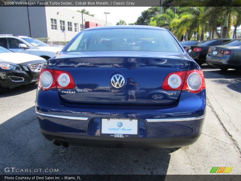 Cobalt Blue Metallic / Classic Gray 2008 Volkswagen Passat Turbo Sedan
