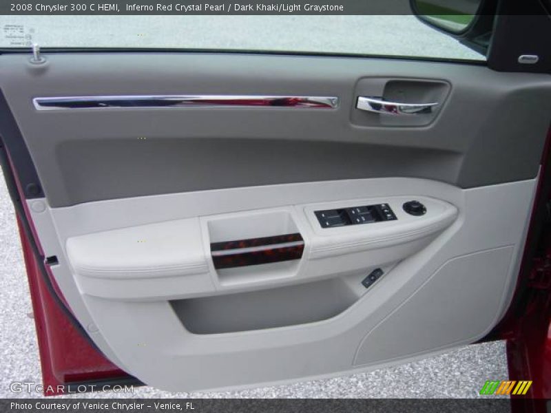 Inferno Red Crystal Pearl / Dark Khaki/Light Graystone 2008 Chrysler 300 C HEMI