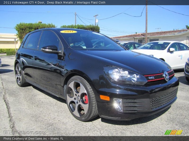 Deep Black Metallic / Interlagos Plaid Cloth 2011 Volkswagen GTI 4 Door