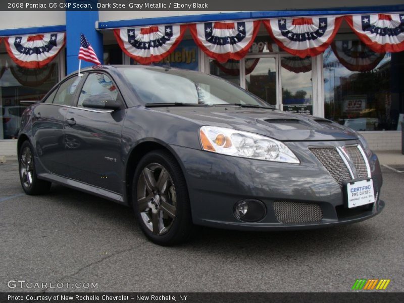 Dark Steel Gray Metallic / Ebony Black 2008 Pontiac G6 GXP Sedan