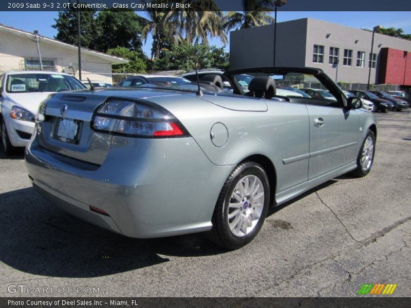 Glass Gray Metallic / Black 2009 Saab 9-3 2.0T Convertible