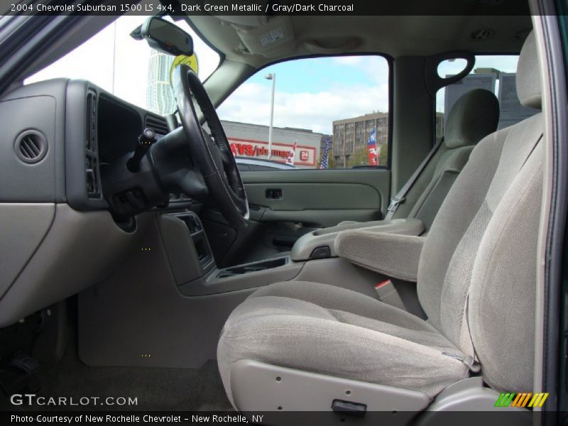 Dark Green Metallic / Gray/Dark Charcoal 2004 Chevrolet Suburban 1500 LS 4x4