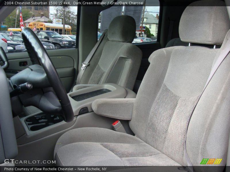 Dark Green Metallic / Gray/Dark Charcoal 2004 Chevrolet Suburban 1500 LS 4x4