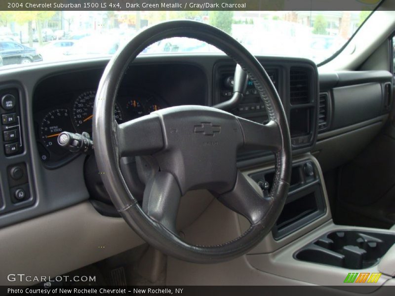 Dark Green Metallic / Gray/Dark Charcoal 2004 Chevrolet Suburban 1500 LS 4x4