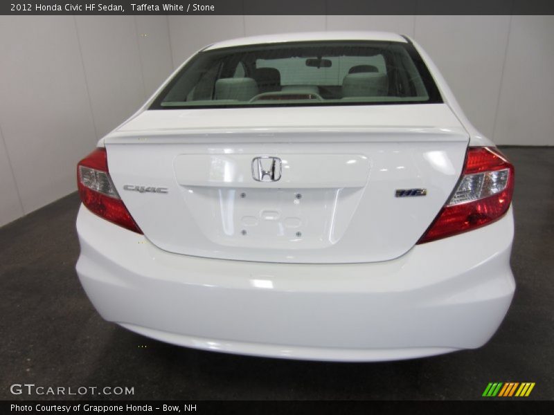 Taffeta White / Stone 2012 Honda Civic HF Sedan