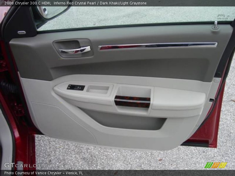 Inferno Red Crystal Pearl / Dark Khaki/Light Graystone 2008 Chrysler 300 C HEMI