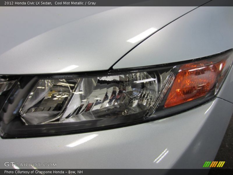 Cool Mist Metallic / Gray 2012 Honda Civic LX Sedan