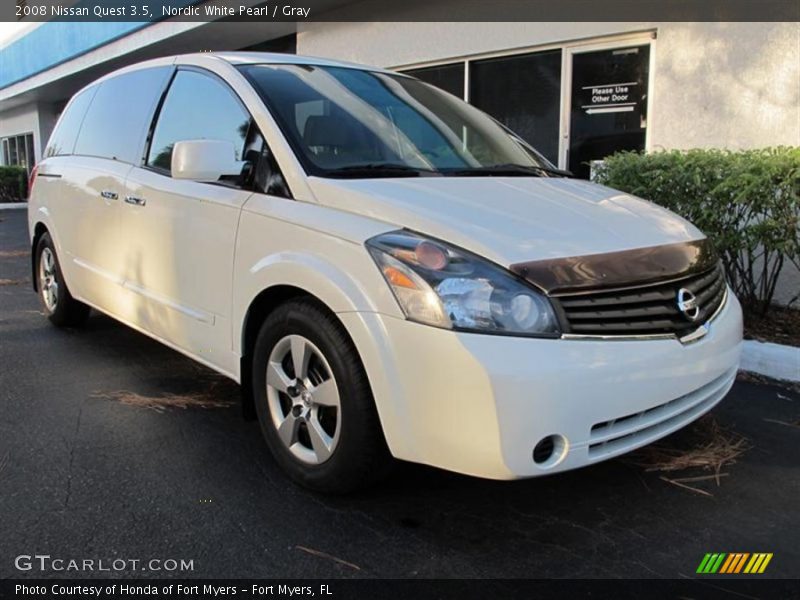 Nordic White Pearl / Gray 2008 Nissan Quest 3.5