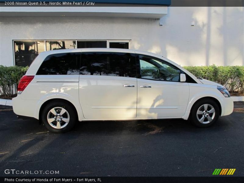 Nordic White Pearl / Gray 2008 Nissan Quest 3.5