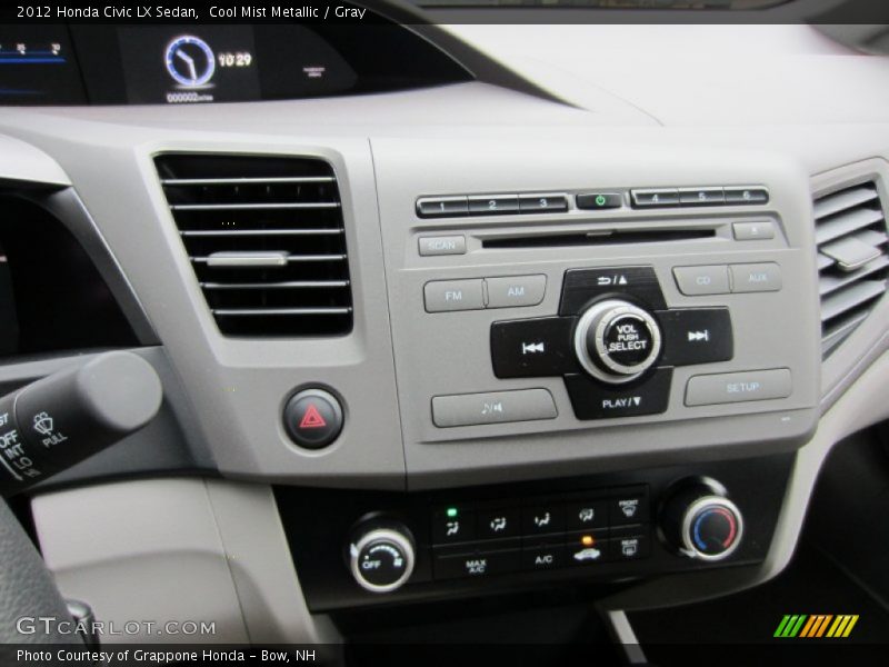 Cool Mist Metallic / Gray 2012 Honda Civic LX Sedan