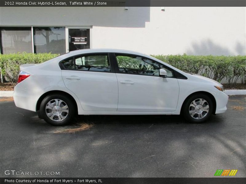Taffeta White / Stone 2012 Honda Civic Hybrid-L Sedan