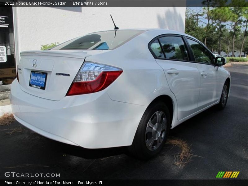 Taffeta White / Stone 2012 Honda Civic Hybrid-L Sedan