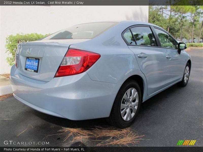 Cool Mist Metallic / Gray 2012 Honda Civic LX Sedan