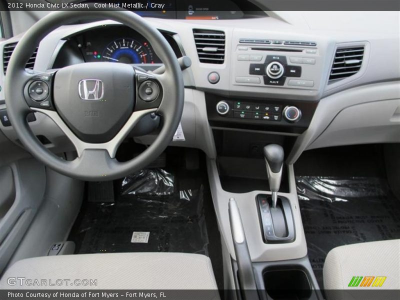 Cool Mist Metallic / Gray 2012 Honda Civic LX Sedan