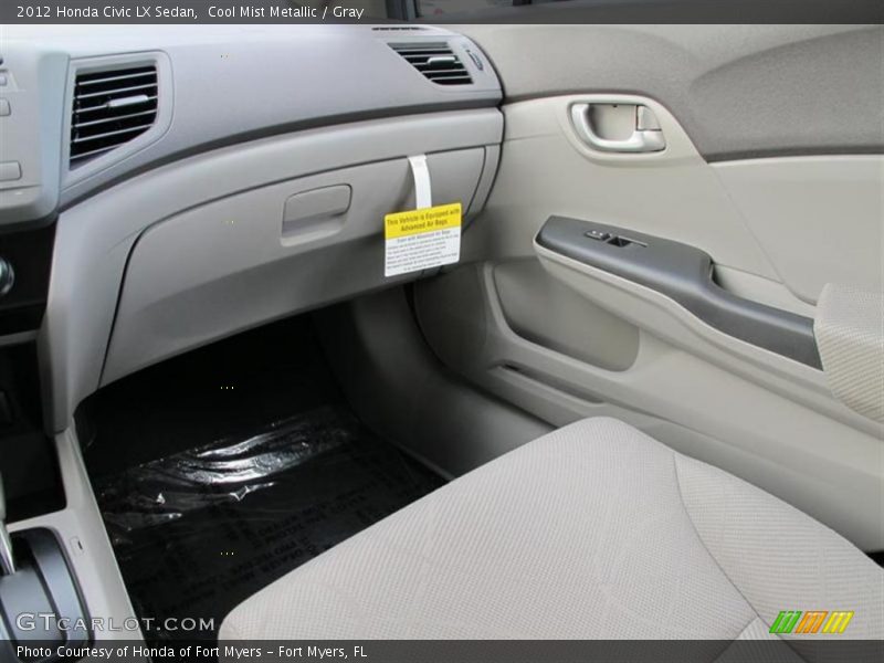 Cool Mist Metallic / Gray 2012 Honda Civic LX Sedan