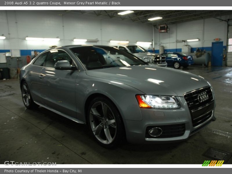 Meteor Grey Pearl Metallic / Black 2008 Audi A5 3.2 quattro Coupe