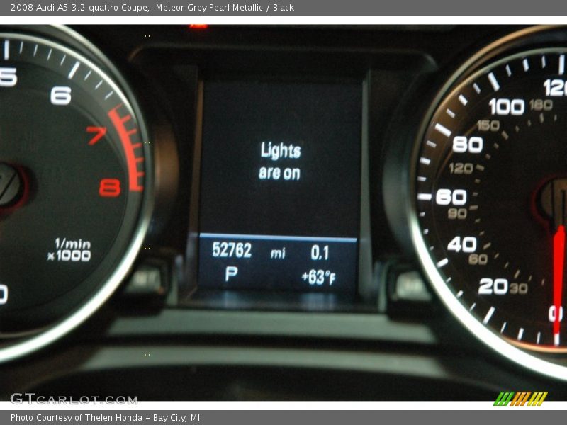 Meteor Grey Pearl Metallic / Black 2008 Audi A5 3.2 quattro Coupe