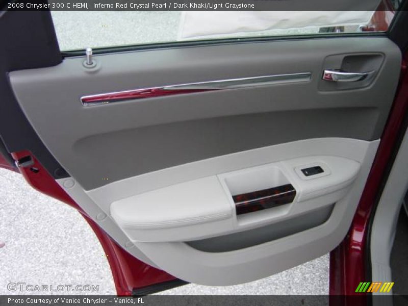Inferno Red Crystal Pearl / Dark Khaki/Light Graystone 2008 Chrysler 300 C HEMI