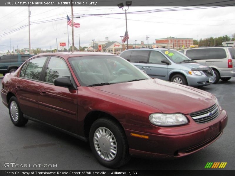 Redfire Metallic / Gray 2003 Chevrolet Malibu Sedan