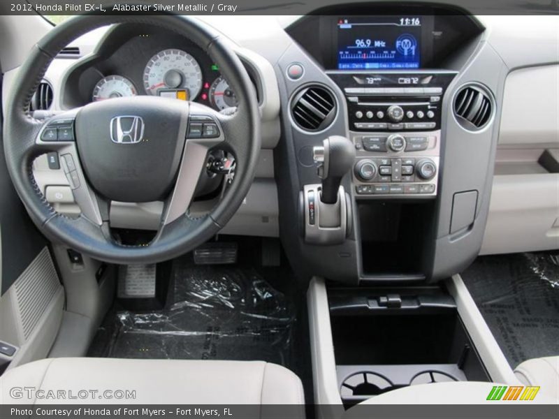 Alabaster Silver Metallic / Gray 2012 Honda Pilot EX-L