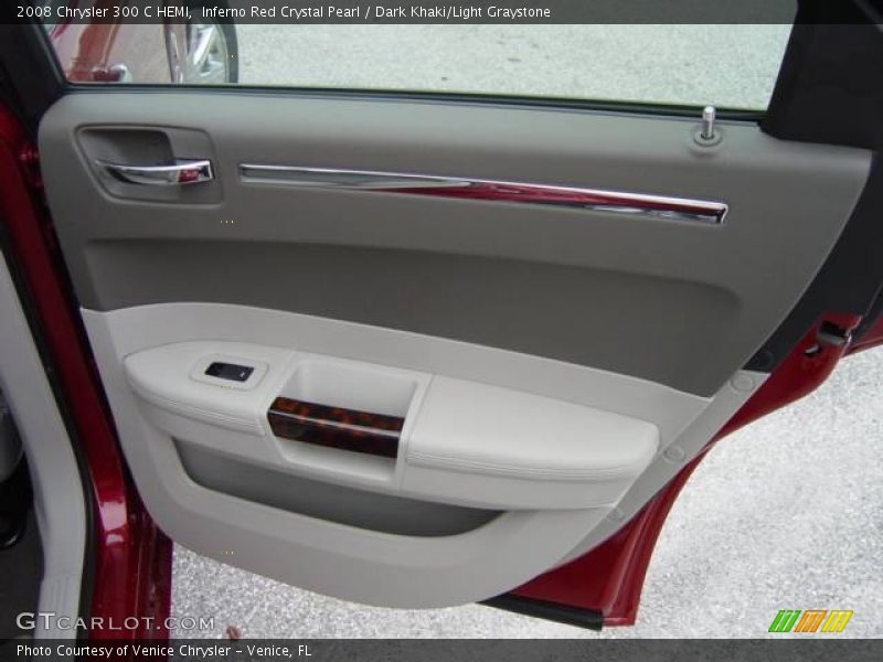 Inferno Red Crystal Pearl / Dark Khaki/Light Graystone 2008 Chrysler 300 C HEMI