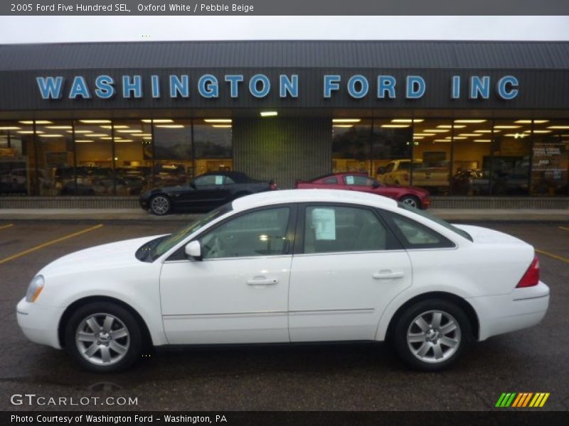 Oxford White / Pebble Beige 2005 Ford Five Hundred SEL