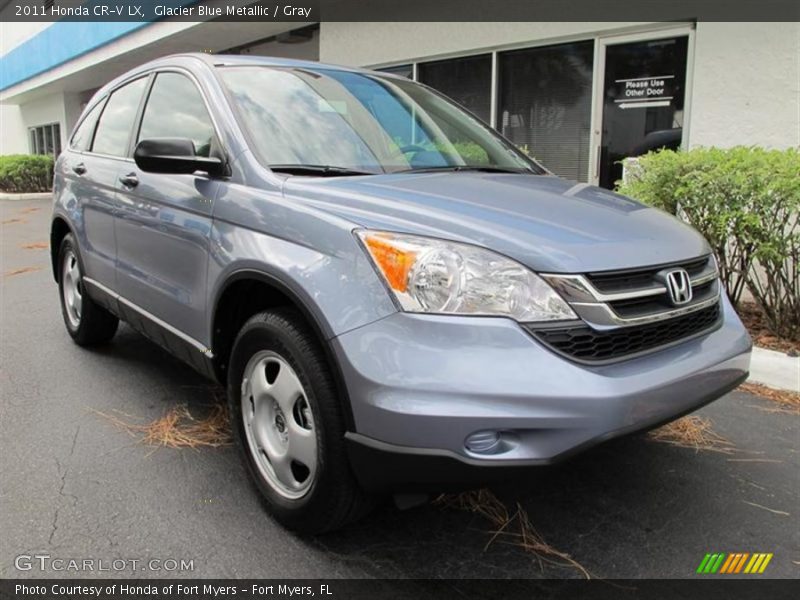 Glacier Blue Metallic / Gray 2011 Honda CR-V LX