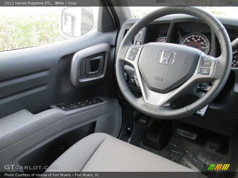 White / Gray 2011 Honda Ridgeline RTL