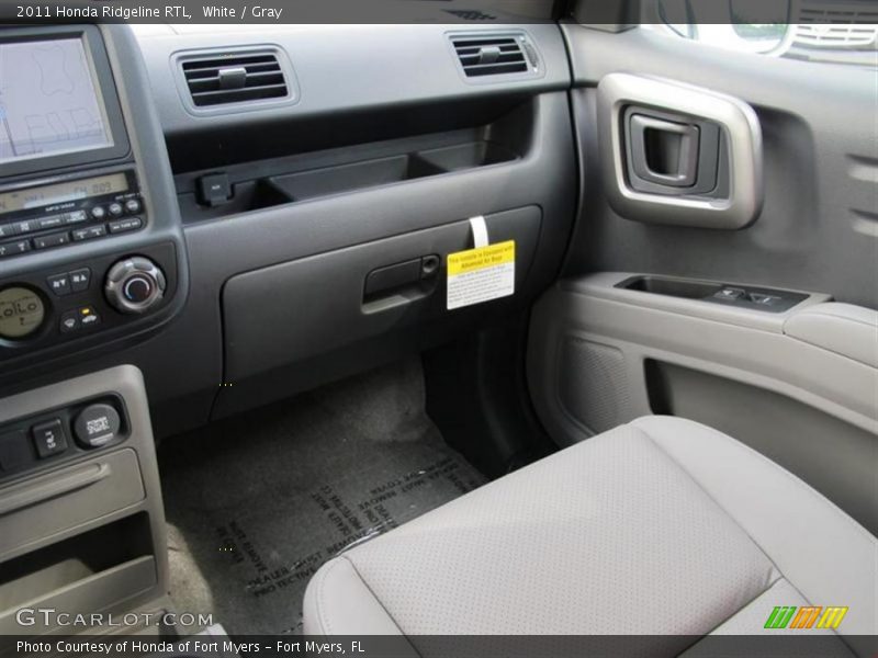 White / Gray 2011 Honda Ridgeline RTL
