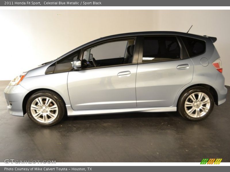 Celestial Blue Metallic / Sport Black 2011 Honda Fit Sport