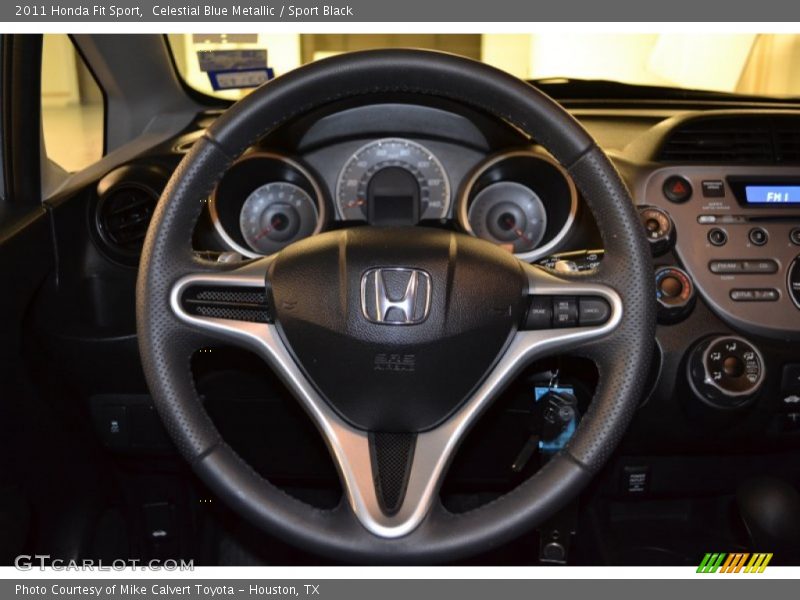 Celestial Blue Metallic / Sport Black 2011 Honda Fit Sport