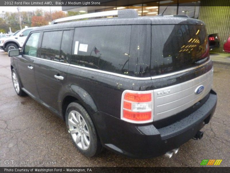 Black / Medium Light Stone 2012 Ford Flex Limited AWD