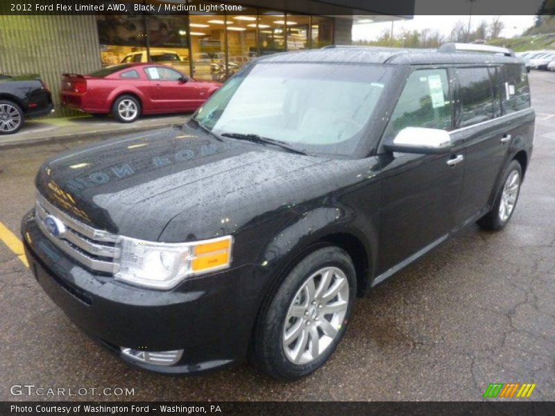Black / Medium Light Stone 2012 Ford Flex Limited AWD