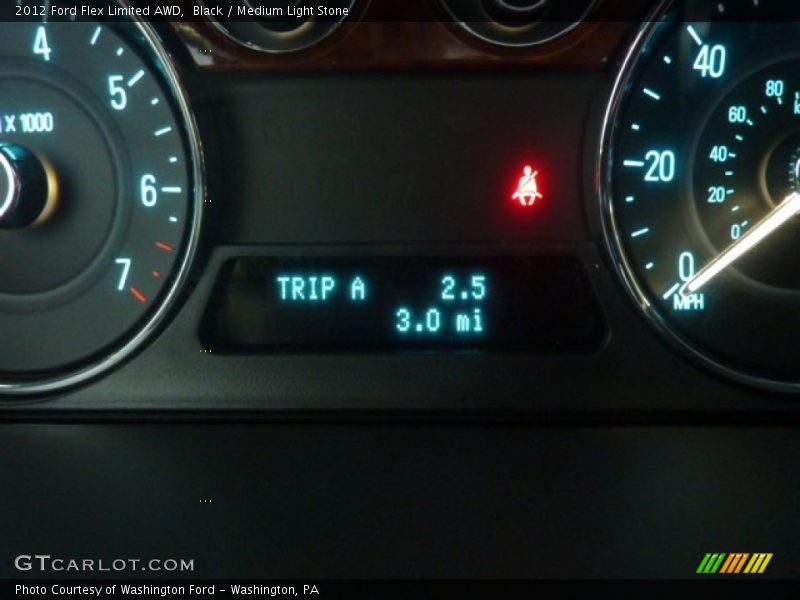 Black / Medium Light Stone 2012 Ford Flex Limited AWD